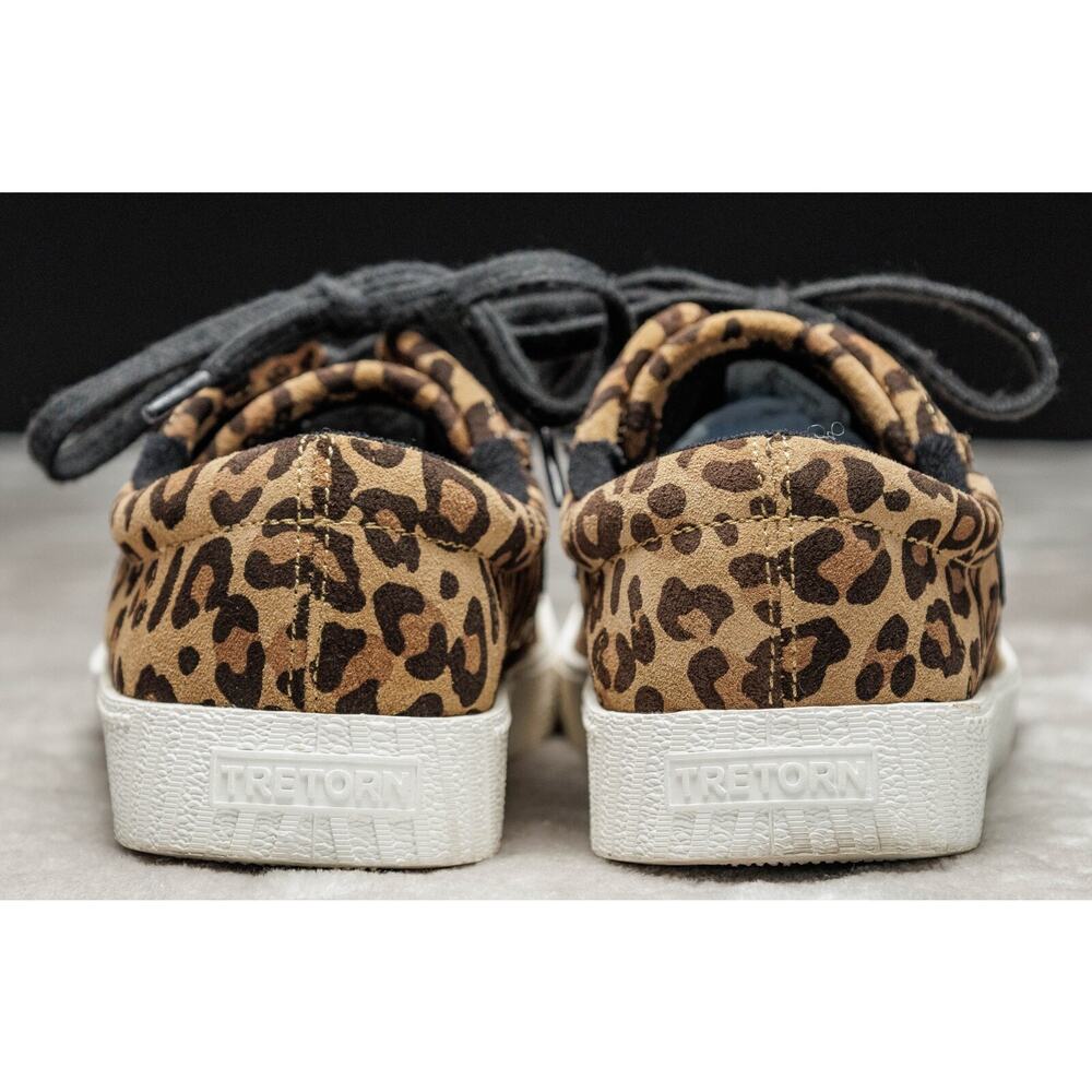 Tretorn Nylite Plus Suede Leopard Print Retro Sneakers Womens Size 7.5 - Picture 5 of 16